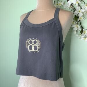 Vintage Esprit Sport Crop Tank Top Silkscreen Logo Soft Knit Racerback 90s